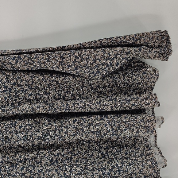 Universal Thread Peasant Blouse XXL Partial Button Down Long Sleeve Gray Peach - Picture 3 of 9